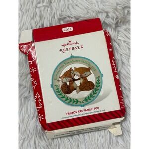 Hallmark Keepsake 2014 Christmas Ornament Friends Are Family Too Foxes